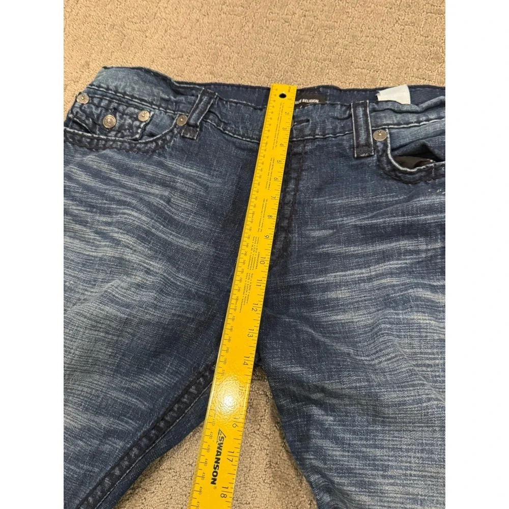 True Religion 42/34 Thick Stitch Back Pocket Flap Blue Jeans (M)
